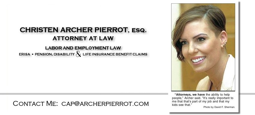 Christen Archer Pierrot, Labor and Employment Attorney, ERISA, Pensions and Disability